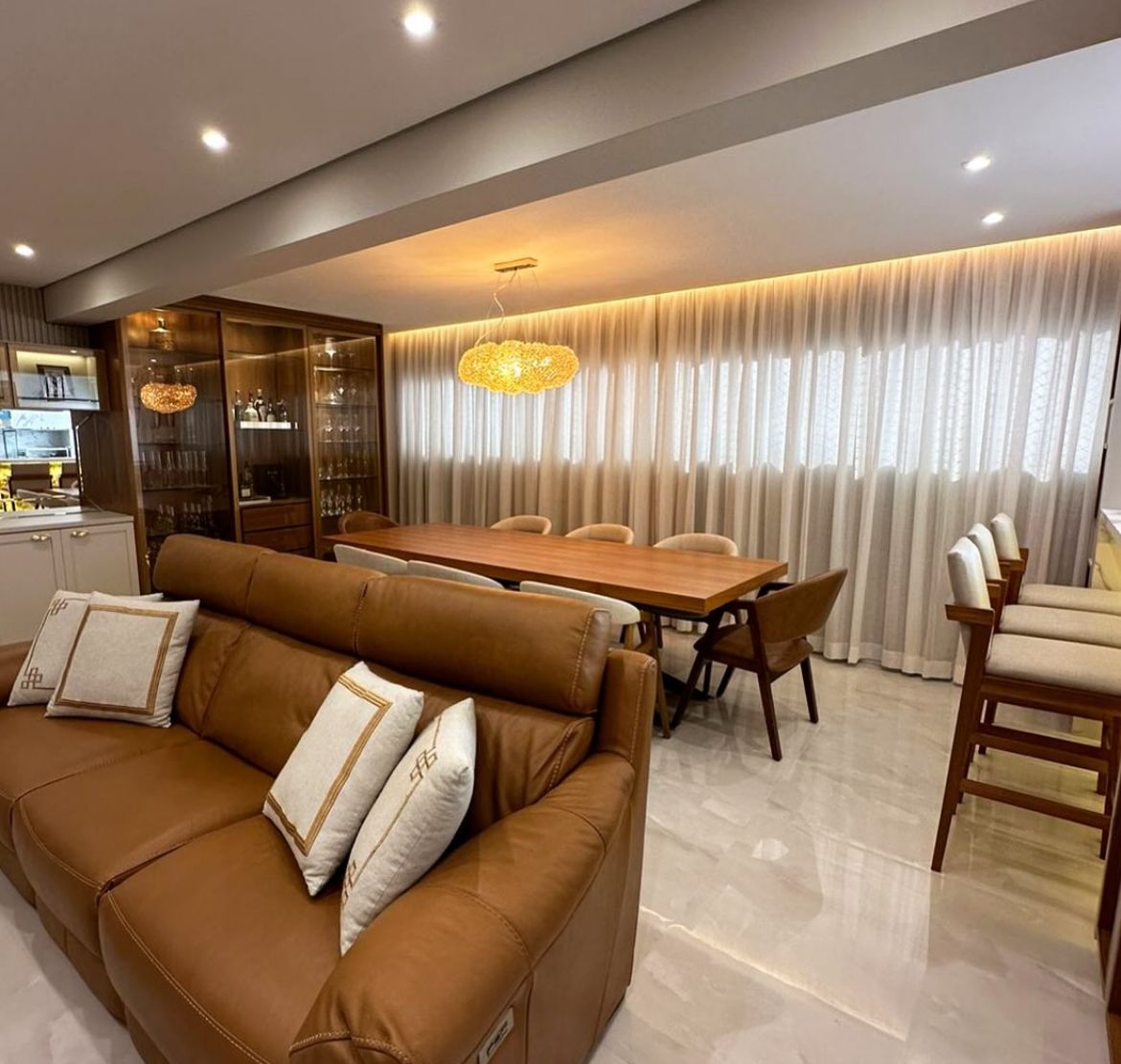 Cortina em gaze de linho c/oxford p/trilho de 2,50